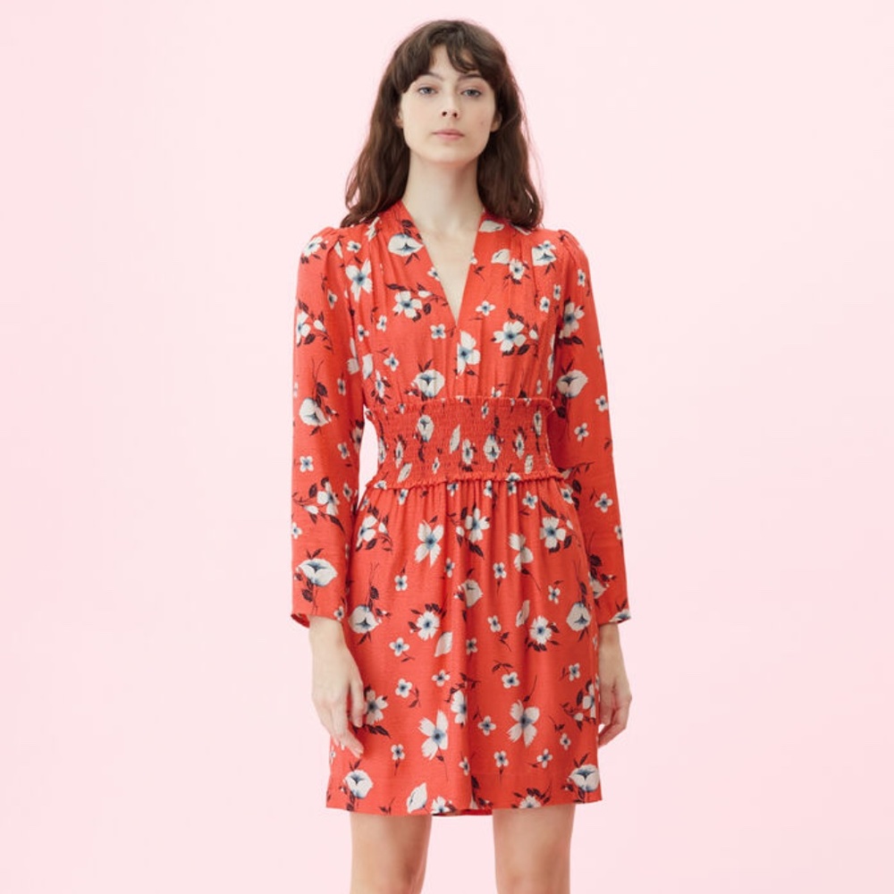 BNWT Rebecca Taylor Daniella Floral V-Neck Dress